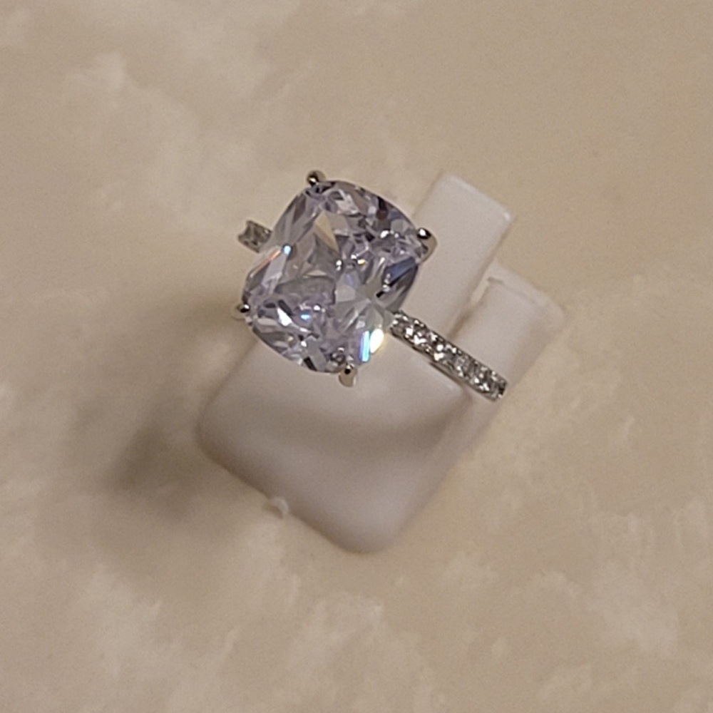 Elegant Silver Diamonique  Women's Ring